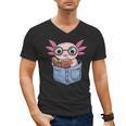 Readsalotl Axolotl Reading Book Lover Reading Pocket Axolotl Men's V-Neck T-Shirt Readsalotl Axolotl Reading Book Lover Reading Pocket Axolotl Men's V-Neck T-Shirt