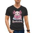 Readsalotl Axolotl Reading Cute Book Lover Bookworm Men's V-Neck T-Shirt Readsalotl Axolotl Reading Cute Book Lover Bookworm Men's V-Neck T-Shirt