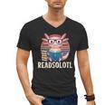 Readsolotl Axolotl Reading Book Lover Kawaii Bookworms Men's V-Neck T-Shirt