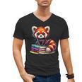 Red Panda Books Lover Reading Bookworm Men's V-Neck T-Shirt
