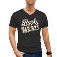 Retro Book Worm Reading For Book Lovers Men's V-Neck T-Shirt Retro Book Worm Reading For Book Lovers Men's V-Neck T-Shirt