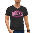 Retro Pink Coquette Bow Valentine Book Lover Varsity Men's V-Neck T-Shirt Retro Pink Coquette Bow Valentine Book Lover Varsity Men's V-Neck T-Shirt