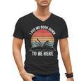 Retro I Put My Book Down To Be Here For Book Lover Men's V-Neck T-Shirt