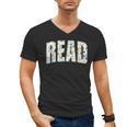Retro Read Floral Reading Bookworm Librarian Book Lover Men's V-Neck T-Shirt Retro Read Floral Reading Bookworm Librarian Book Lover Men's V-Neck T-Shirt