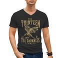 Retro Vintage The Thirteen Until The Darkness Claims Us Book Men's V-Neck T-Shirt Retro Vintage The Thirteen Until The Darkness Claims Us Book Men's V-Neck T-Shirt