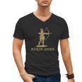 Robin Hood The Archer Book Cover Illustration In Gold Men's V-Neck T-Shirt Robin Hood The Archer Book Cover Illustration In Gold Men's V-Neck T-Shirt