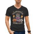 Salem Witch Book Club Bookish Halloween Raccoon Witchcraft Men's V-Neck T-Shirt