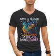 Save A Dragon Ride A Wingleader Books Dragon Lover Cute Men's V-Neck T-Shirt