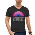 Secretly Bisexual Bi Introvert Bi Pride Antisocial LGBTQ Men's V-Neck T-Shirt