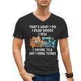 Sewing Reading Books Drinking Tea Sew Sewist Men's V-Neck T-Shirt