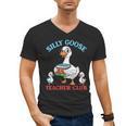 Silly Goose With Books Teacher Club School Educator Men's V-Neck T-Shirt Silly Goose With Books Teacher Club School Educator Men's V-Neck T-Shirt