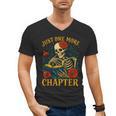 Skeleton Read Book Just One More Chapter Floral Book Lover Men's V-Neck T-Shirt Skeleton Read Book Just One More Chapter Floral Book Lover Men's V-Neck T-Shirt