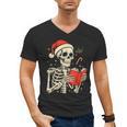 Skeleton Reading Book Christmas Teacher Librarian Book Lover Men's V-Neck T-Shirt Skeleton Reading Book Christmas Teacher Librarian Book Lover Men's V-Neck T-Shirt