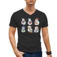 Snowman Reading Book Santa Christmas Bookish Teacher Men's V-Neck T-Shirt