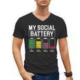 My Social Battery Introverted Low Energy Antisocial Men's V-Neck T-Shirt My Social Battery Introverted Low Energy Antisocial Men's V-Neck T-Shirt