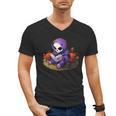 Spooky Grim Reaper Reading A Book Cute Creepy Halloween Men's V-Neck T-Shirt