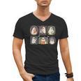 Spooky Teacher Halloween Ghost Reading Book Trick Or Treat Men's V-Neck T-Shirt Spooky Teacher Halloween Ghost Reading Book Trick Or Treat Men's V-Neck T-Shirt