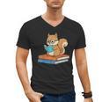 Squirrel Reading Book Glasses Bookworm Librarian Men's V-Neck T-Shirt Squirrel Reading Book Glasses Bookworm Librarian Men's V-Neck T-Shirt