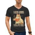 I Stay Home I Read Books I Pet My Cat I Regret Nothing Women Men's V-Neck T-Shirt