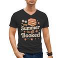My Summer Is All Booked Book Lover Reading Vacation 2025 Men's V-Neck T-Shirt