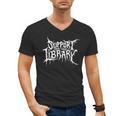 Support Your Local Library Horror Bookworm Men's V-Neck T-Shirt Support Your Local Library Horror Bookworm Men's V-Neck T-Shirt