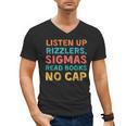 Teacher English Read Books Listen Up Rizzlers Men's V-Neck T-Shirt
