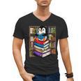Teacher Librarian Kawaii Penguin Book Lover Penguin Men's V-Neck T-Shirt