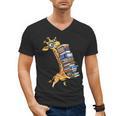 Teacher Shirt Giraffe Holding Books Bookworm Librarian Men's V-Neck T-Shirt Teacher Shirt Giraffe Holding Books Bookworm Librarian Men's V-Neck T-Shirt