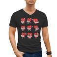 Teacher Valentines Day Reading Book Lover Bookworm Library Men's V-Neck T-Shirt