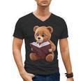 Teddy Bear Reading a Book Men's V-Neck T-Shirt