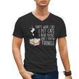 That's What I Do I Pet Cat I Read Books Tuxedo Cat Bookworm Men's V-Neck T-Shirt That's What I Do I Pet Cat I Read Books Tuxedo Cat Bookworm Men's V-Neck T-Shirt