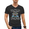 That’s What I Do Pet Cats Read Books Forget Things Flower Men's V-Neck T-Shirt