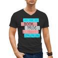 Threadless Grey Sky Chai Trans Book Pride Graphic Men's V-Neck T-Shirt