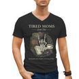 Tired Moms Book Club Dark Floral Coffee Skeleton Men's V-Neck T-Shirt