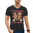 Tis The Season Reading Christmas Shirt Book Lovers Teacher Men's V-Neck T-Shirt