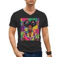 History Month Educated Black Women Girls Reading Book Men's V-Neck T-Shirt