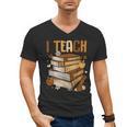 History Month I Teach Melanin Book Black Teacher Men's V-Neck T-Shirt History Month I Teach Melanin Book Black Teacher Men's V-Neck T-Shirt
