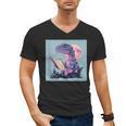 Trex Reading Book Dinosaur Men's V-Neck T-Shirt Trex Reading Book Dinosaur Men's V-Neck T-Shirt