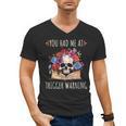 You Had Me At Trigger Warning Smut Books Dark Romance Skull Men's V-Neck T-Shirt You Had Me At Trigger Warning Smut Books Dark Romance Skull Men's V-Neck T-Shirt