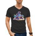 Turtle Wearing Sunglasses Reading A Book On The Beach Summer Men's V-Neck T-Shirt