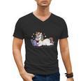 Unicorn Bookworm Believe In Yourself Cute And Inspirational Men's V-Neck T-Shirt Unicorn Bookworm Believe In Yourself Cute And Inspirational Men's V-Neck T-Shirt