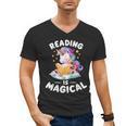 Unicorn Teacher Reading Is Magical Book Men's V-Neck T-Shirt