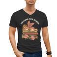 Valentine's Swooning Over Stories Cupid And Book Lover Tee Men's V-Neck T-Shirt