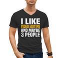 Video Editor Introvert Editing Production Filmmaking Job Men's V-Neck T-Shirt Video Editor Introvert Editing Production Filmmaking Job Men's V-Neck T-Shirt