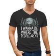 I Wanna Be Where People Aren’t For Camping Hiking Introvert Men's V-Neck T-Shirt