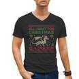 All I Want For Christmas Is A Dragon & Books Ugly Sweater Men's V-Neck T-Shirt All I Want For Christmas Is A Dragon & Books Ugly Sweater Men's V-Neck T-Shirt