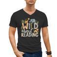 Wild About Reading Animals And Book Lovers Men's V-Neck T-Shirt Wild About Reading Animals And Book Lovers Men's V-Neck T-Shirt