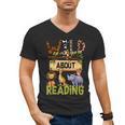 Wild About Reading Reading Books And Bookworm Library Day Men's V-Neck T-Shirt Wild About Reading Reading Books And Bookworm Library Day Men's V-Neck T-Shirt