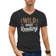 Wild About Reading Books Reader Lover Bookworm Leopard Print Men's V-Neck T-Shirt Wild About Reading Books Reader Lover Bookworm Leopard Print Men's V-Neck T-Shirt