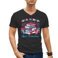 Women's Books Fireworks And Freedom Independence Day Book Lover Men's V-Neck T-Shirt Women's Books Fireworks And Freedom Independence Day Book Lover Men's V-Neck T-Shirt